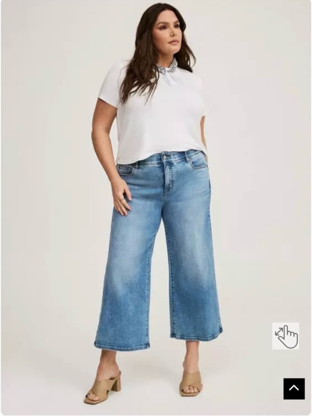 torrid bombshell wide leg ankle crop super soft